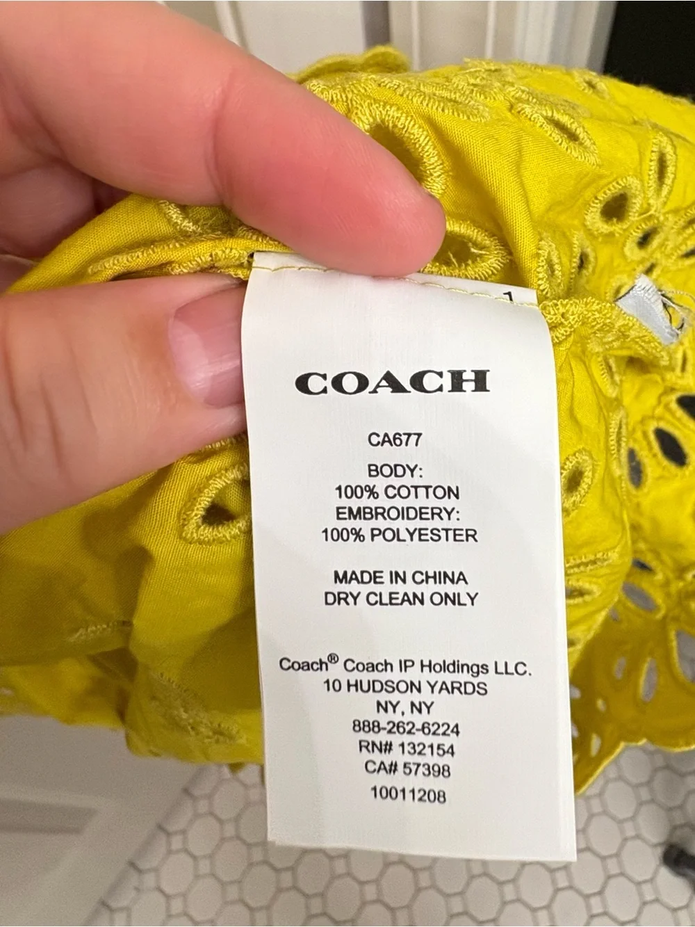 Coach Broderie Anglaise Puff Sleeve Dress, size 10 - Picture 3 of 6